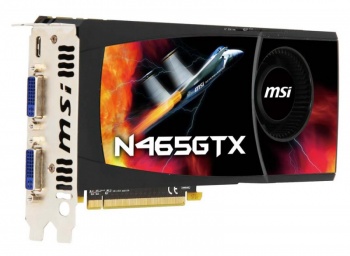   MSI PCI-E NV N465GTX-M2D1G GF465GTX 1024Mb 256b DDR5 607/3206 D-DVI+mini HDMI RTL