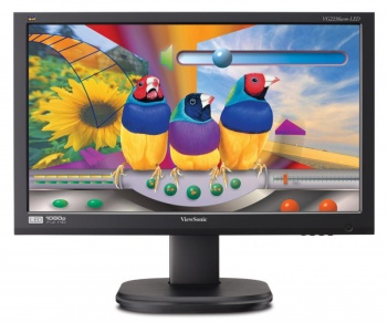  ViewSonic TFT 21.5" VG2236Wm-LED glossy-black  FullHD 5ms DVI M/M H/A Pivot 20M:1 300cd