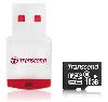   Micro SDHC 16GB class 6 + RDP3 Card Reader Transcend (TS16GUSDHC6-P3)