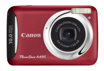  Canon PowerShot A495 IS  10Mpix 3.3x SDXC/SDHC 2.5" LCD
